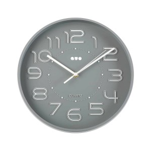 Wanduhr Versa Grau Kunststoff 3,7 x 30 x 30 cm