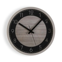 Wall Clock Versa Black Wood 4,2 x 30 x 30 cm