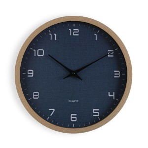 Horloge Murale Versa Bleu Bois 4,2 x 30 x 30 cm