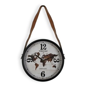 Wall Clock Versa Metal World Map 6 x 35 x 35 cm