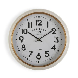 Horloge Murale Versa Antiques Blanc Bois MDF Bois MDF/Métal 5,8 x 42 cm