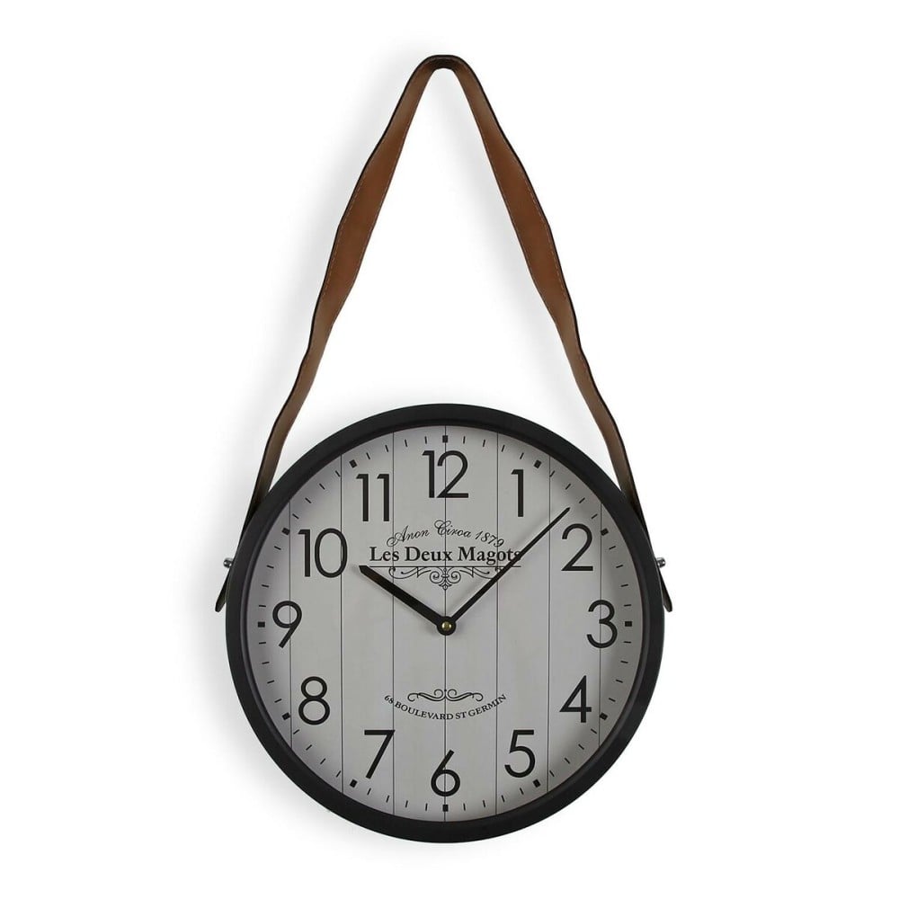 Wall Clock Versa Les Deux Magots Metal 6 x 35 x 35 cm