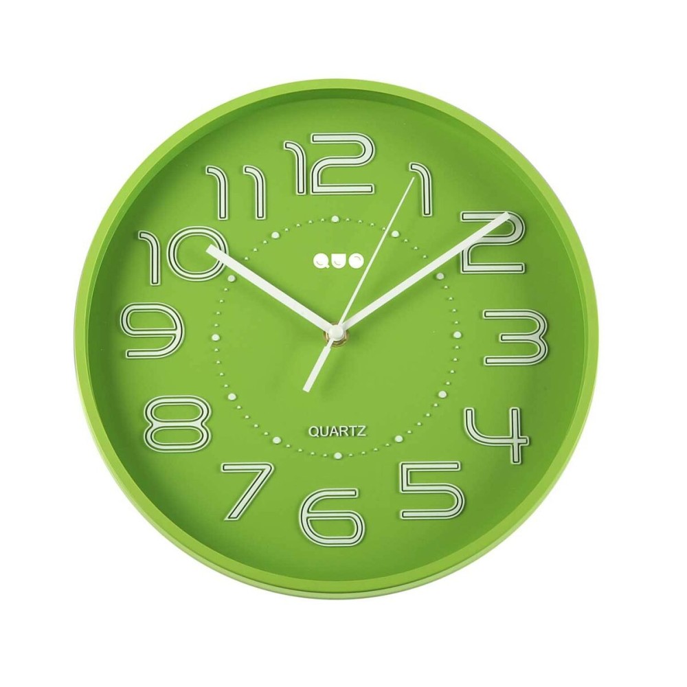 Horloge Murale Versa Vert Plastique 3,7 x 30 x 30 cm