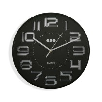 Horloge Murale Versa Noir polypropylène 3,7 x 30 x 30 cm