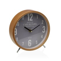 Table clock Versa Cafe de Paris Grey Metal 4,5 x 18,5 x 18,5 cm