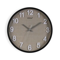 Wall Clock Versa Black Plastic 4,5 x 30 x 30 cm