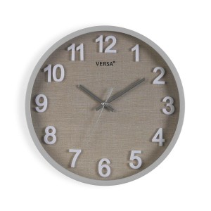 Horloge Murale Versa Gris Plastique 4,5 x 30 x 30 cm