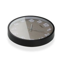 Horloge Murale Versa Noir Plastique 4,5 x 30 x 30 cm