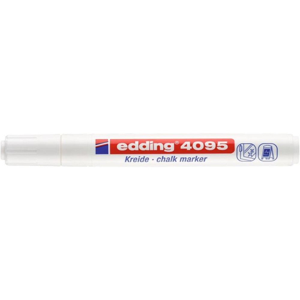 Flüssige Kreidemarker Edding 4095 Weiß (10 Stück)