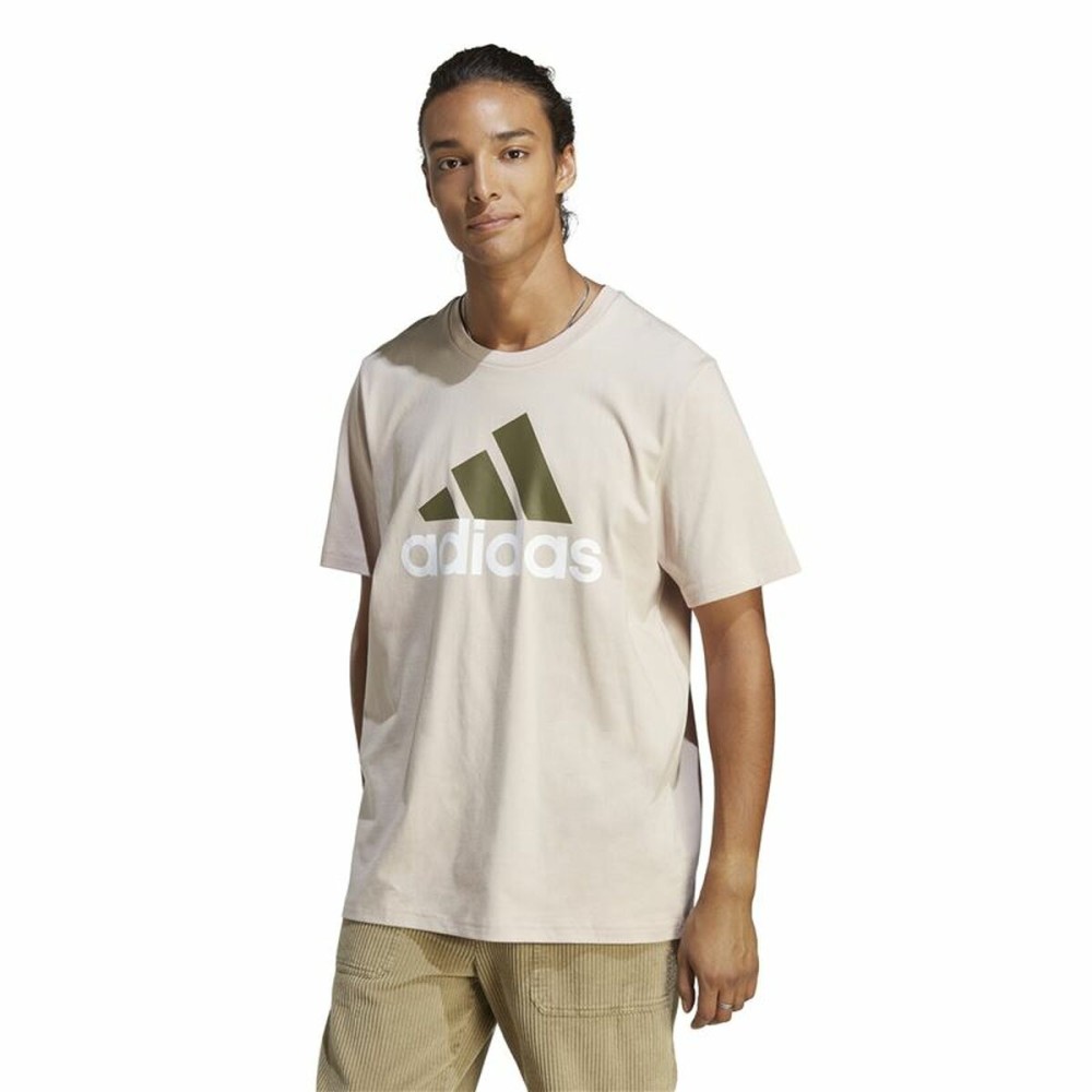 Herren Kurzarm-T-Shirt Adidas Essentials Beige