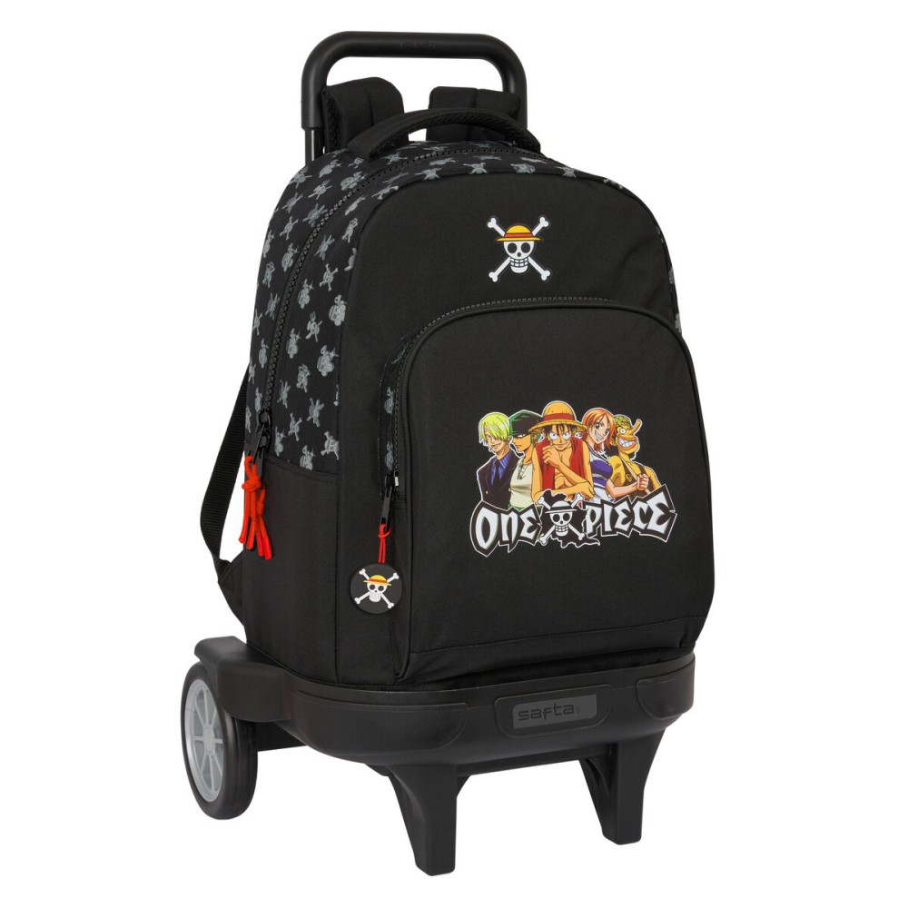 Schulrucksack mit Rädern One Piece Schwarz 33 x 45 x 22 cm