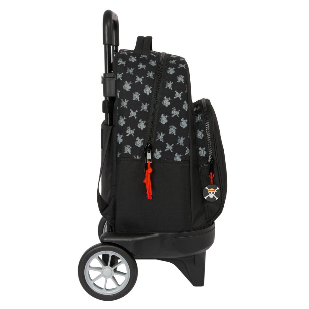 School Rucksack with Wheels One Piece Black 33 x 45 x 22 cm