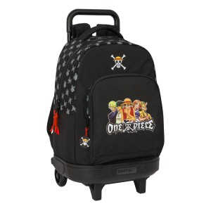 School Rucksack with Wheels One Piece Black 33 x 45 x 22 cm