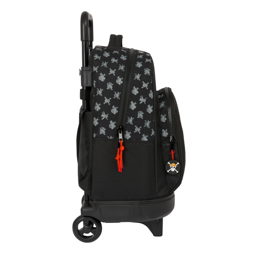 School Rucksack with Wheels One Piece Black 33 x 45 x 22 cm