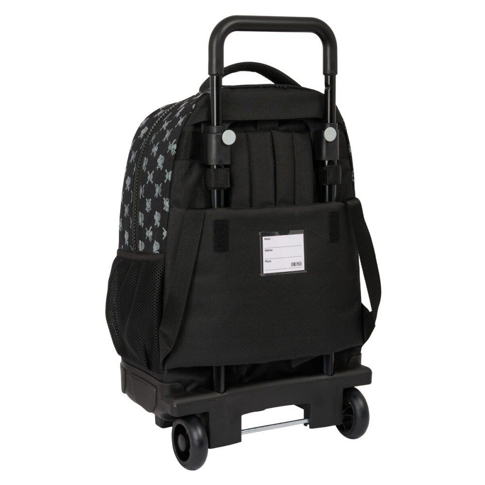 School Rucksack with Wheels One Piece Black 33 x 45 x 22 cm