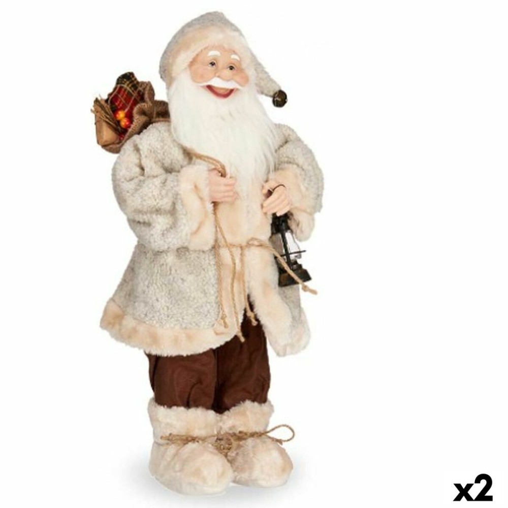 Père Noël Blanc Marron Plastique 22 x 62 x 28  cm (2 Unités)