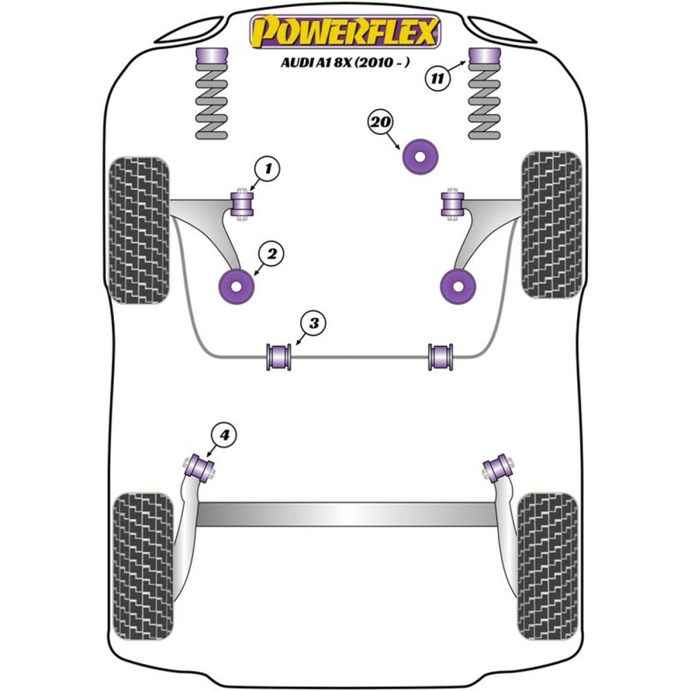 Silentblock Powerflex PFF85-1202 Arrière Châssis