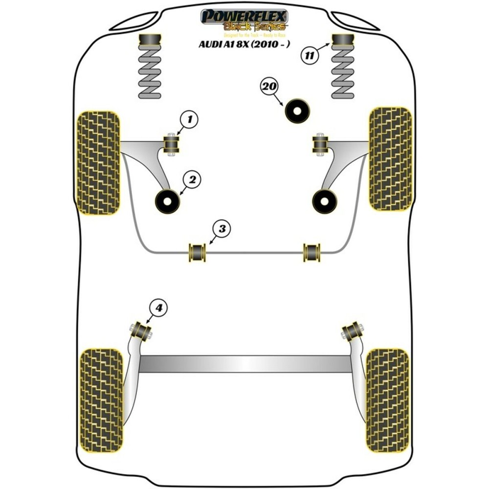 Silentblock Powerflex PFF85-1202 Arrière Châssis