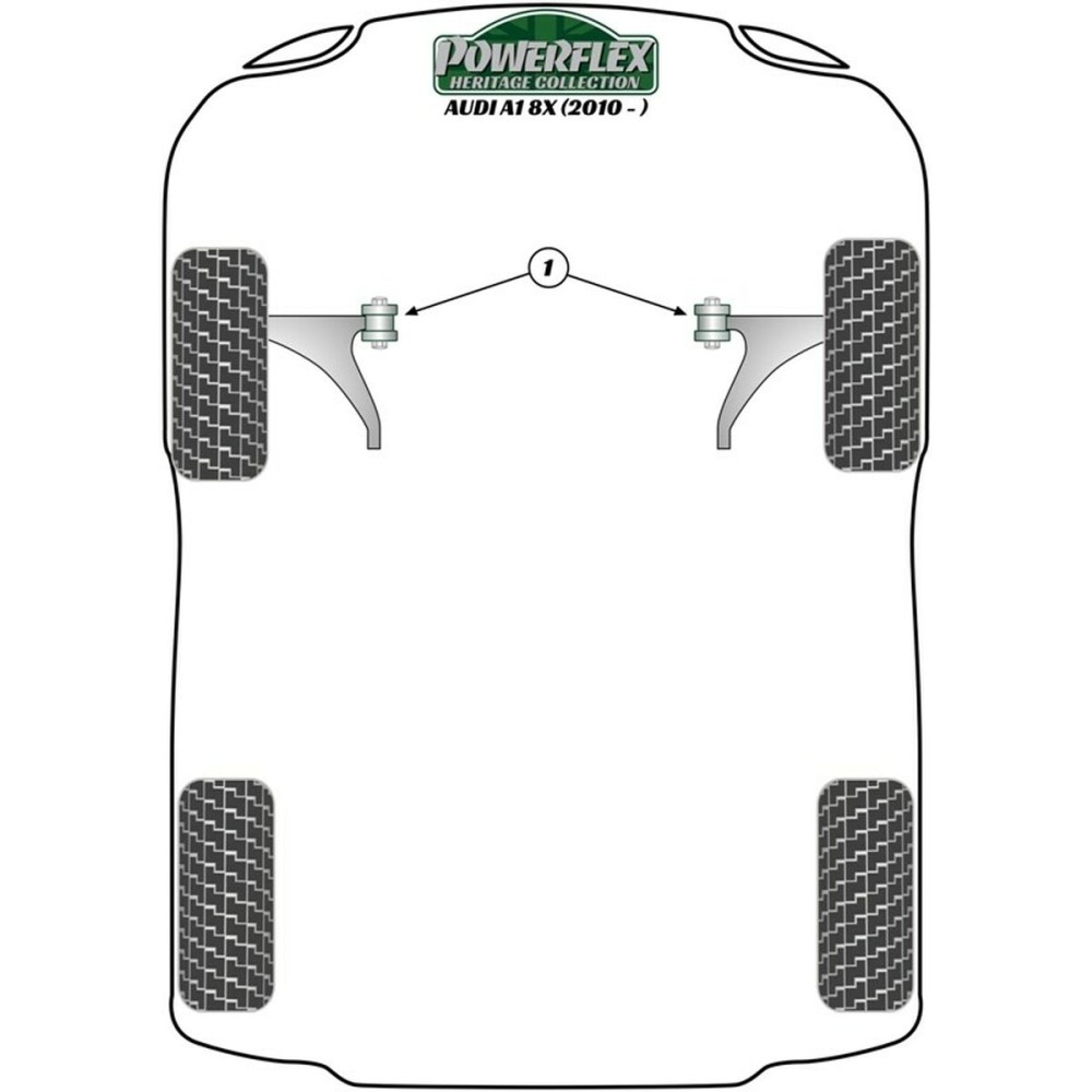 Silentblock Powerflex PFF85-1202 Arrière Châssis