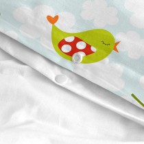 Parure de couette HappyFriday Mr Fox Little birds Multicouleur Lit de bébé 2 Pièces