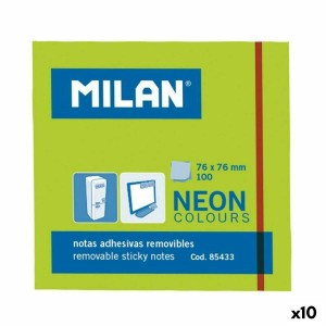 Notes Adhésives Milan Vert 76 x 76 mm (10 Unités)