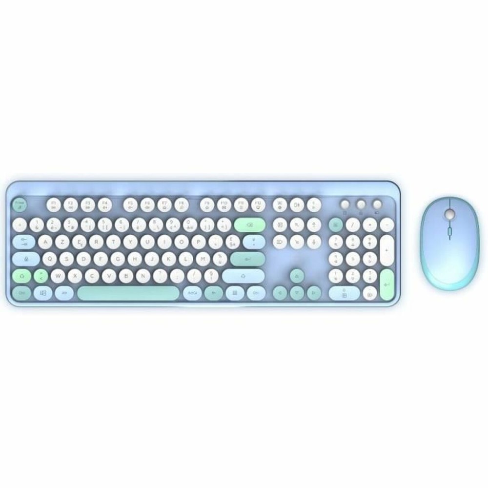 Tastatur mit Maus Mobility Lab Pure Color Blau Azerty Französisch