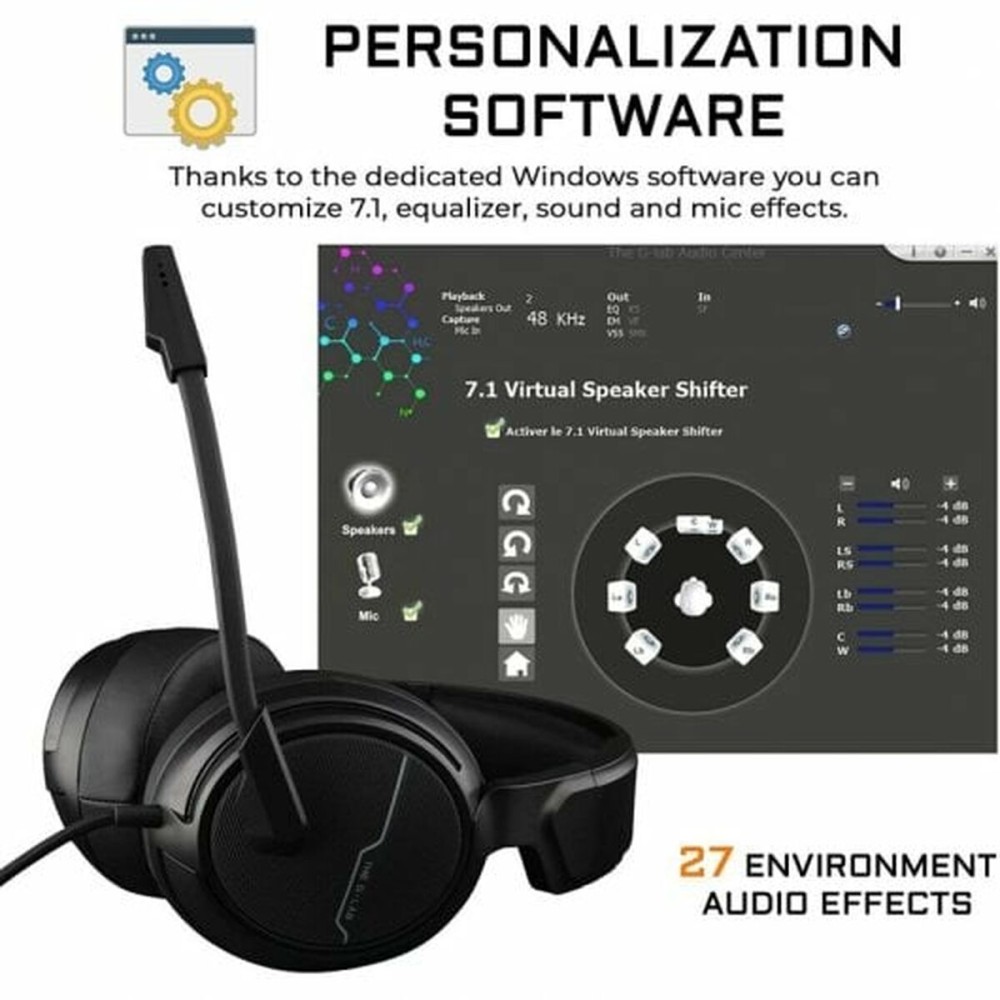 Headphones with Microphone The G-Lab Black