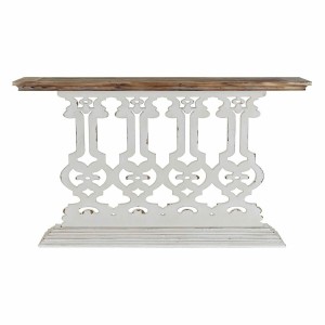 Console DKD Home Decor 8424001793600 142 x 30 x 83 cm Sapin Naturel Blanc Bois MDF