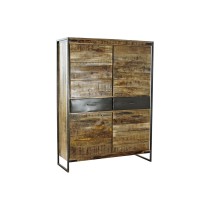 Cupboard DKD Home Decor 8424001857029 120 x 41 x 161 cm Natural Black Steel Mango wood