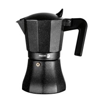 Italian Coffee Pot Fagor Tiramisu Black Aluminium 3 Cups