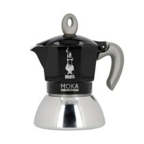 Cafetière Italienne Bialetti Moka Induction Noir Acier inoxydable Aluminium 100 ml 2 Tasses