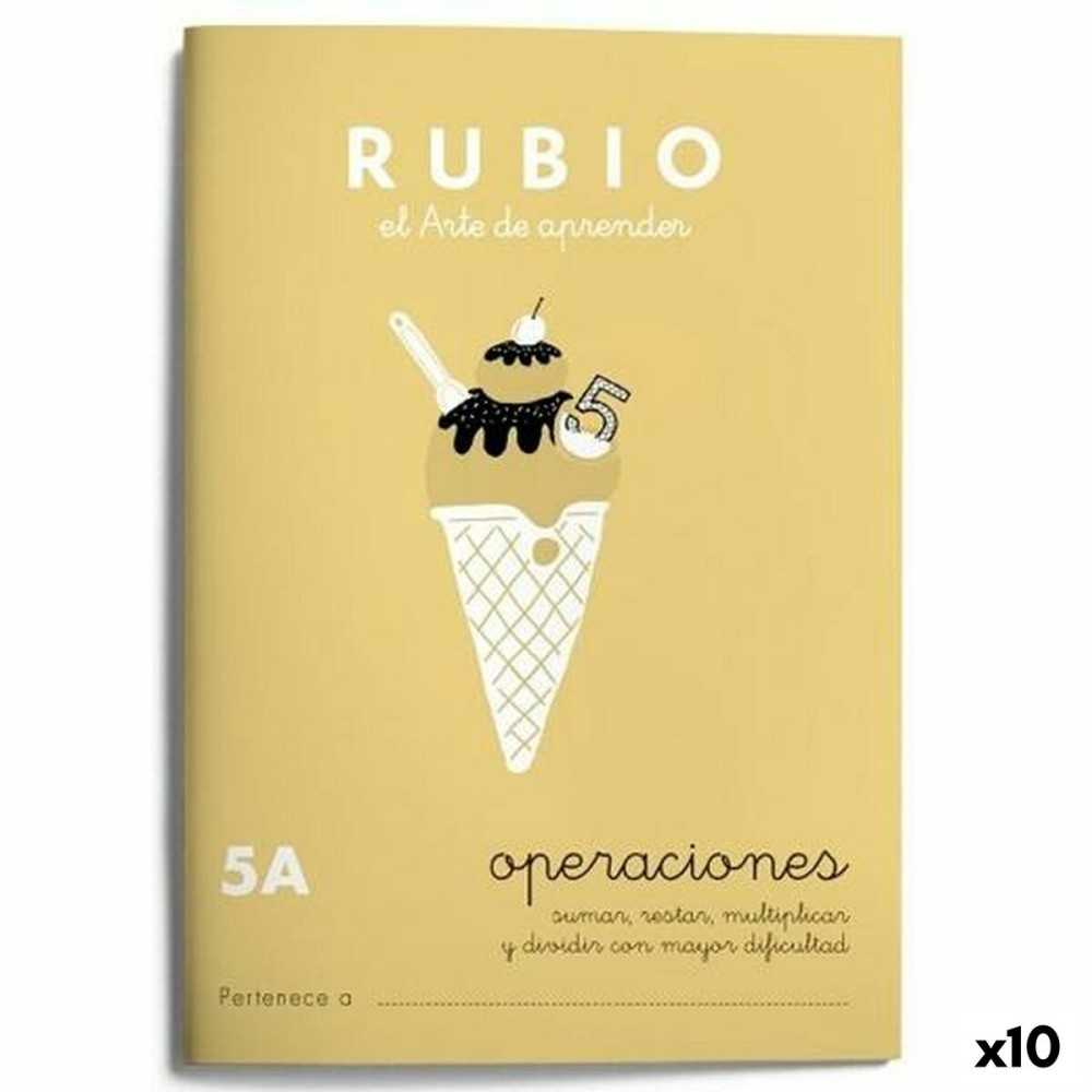 Mathematik-Heft Rubio Nº 5A A5 Spanisch 20 Blatt (10 Stück)