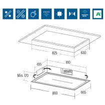 Conventional Hood Cata BENNU SLIM 900X Silver Steel