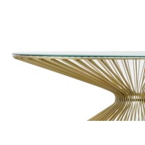 Table d'appoint DKD Home Decor Doré Verre Acier 138 x 66 x 46 cm