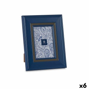 Photo frame Crystal Blue Plastic (6 Units) (2 x 23 x 18 cm)