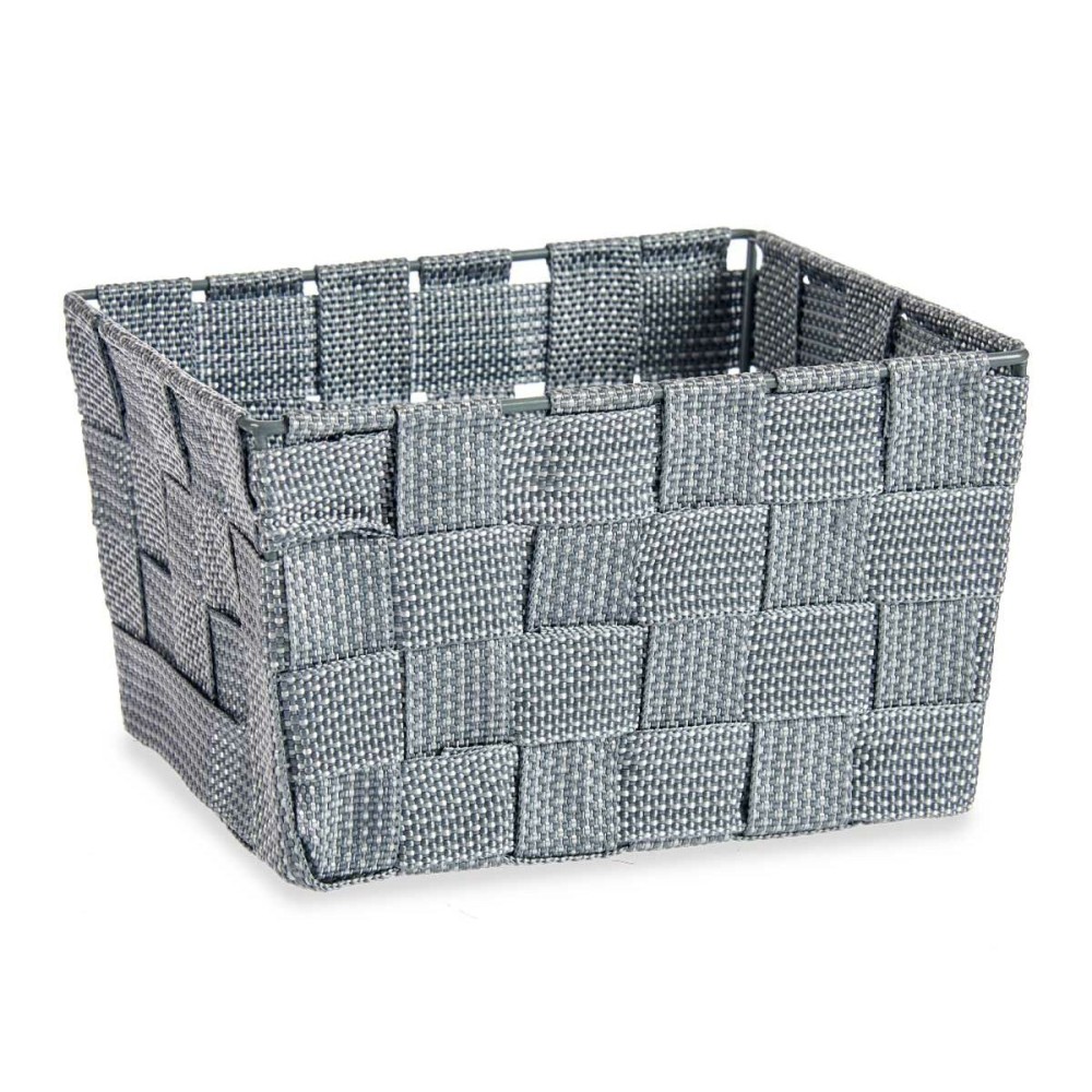 Basket Kipit A3-6878 Grey Cloth 15 x 10,5 x 20 cm Braiding (24 Units)