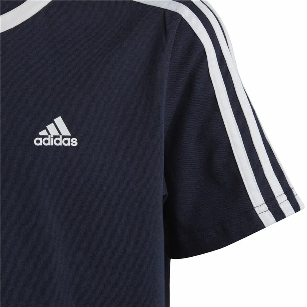 Kurzarm-T-Shirt Adidas 3S Badge of Sport Schwarz