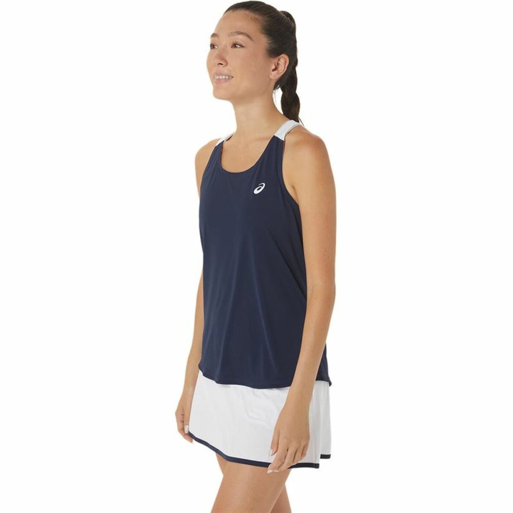 Maillot de Corps de Sport à Manches Coupe Asics Court Bleu Bleu foncé Tennis