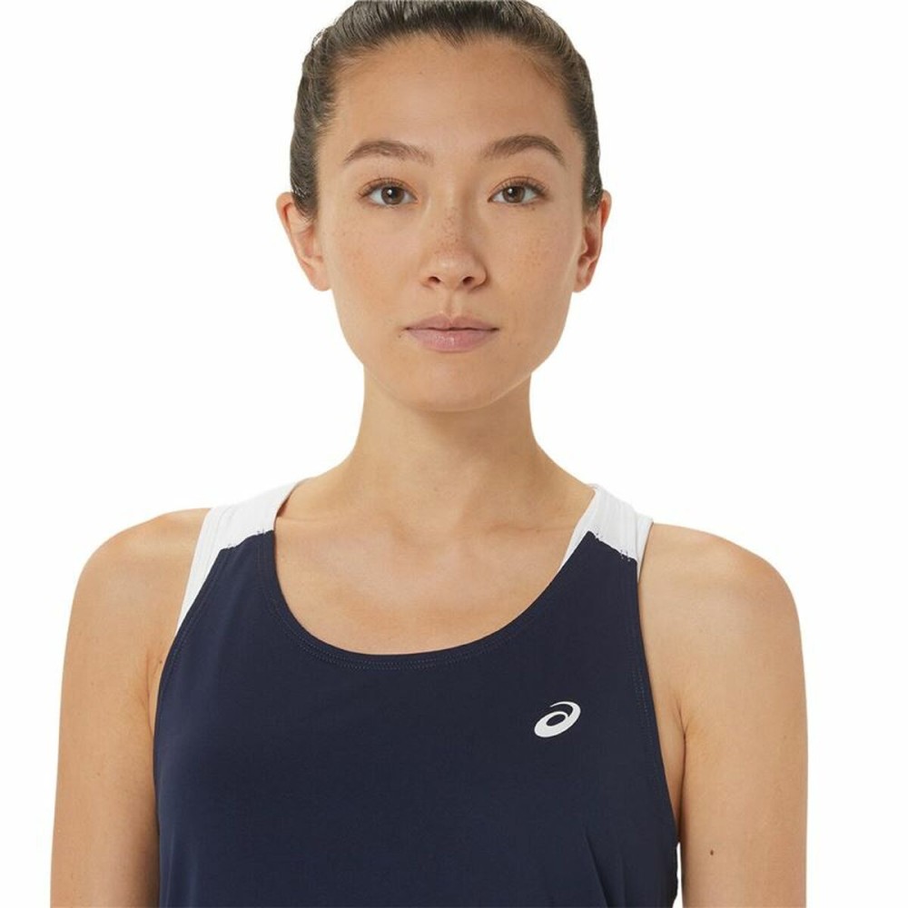 Maillot de Corps de Sport à Manches Coupe Asics Court Bleu Bleu foncé Tennis