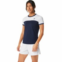 Kurzärmliges Sport T-Shirt Asics Court Marineblau Tennis