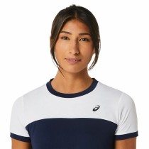 Kurzärmliges Sport T-Shirt Asics Court Marineblau Tennis