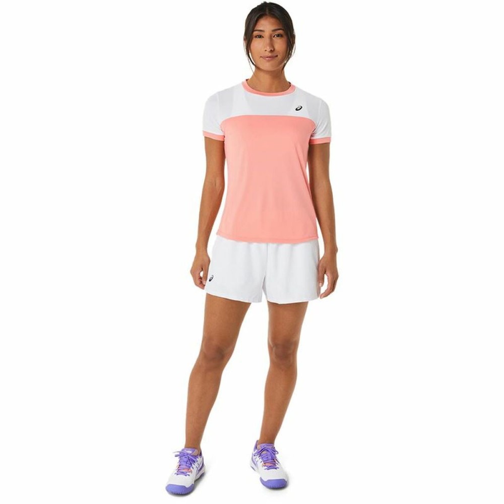 Short-sleeve Sports T-shirt Asics Court Pink Tennis