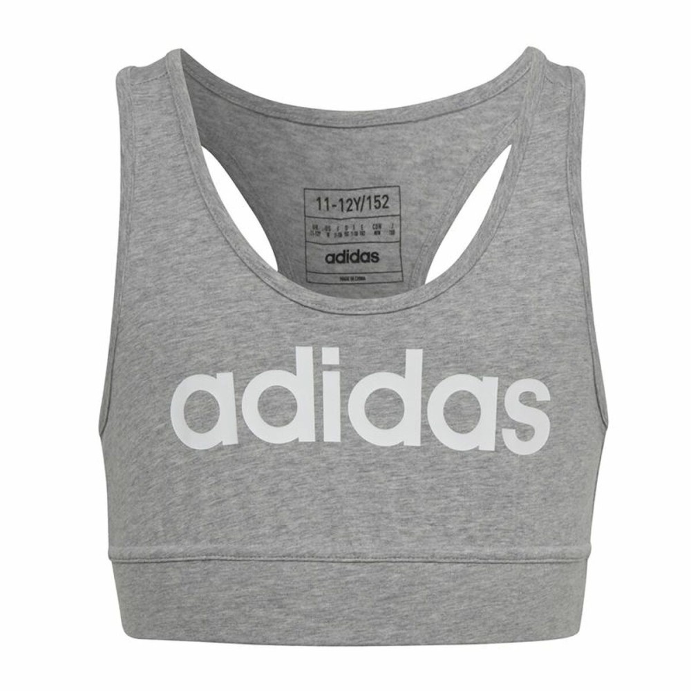 Sports Bra Adidas Essentials Linear Logo Grey