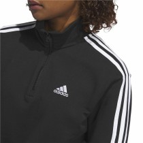 Women's Sports Jacket Adidas 3S Ft Qz Black