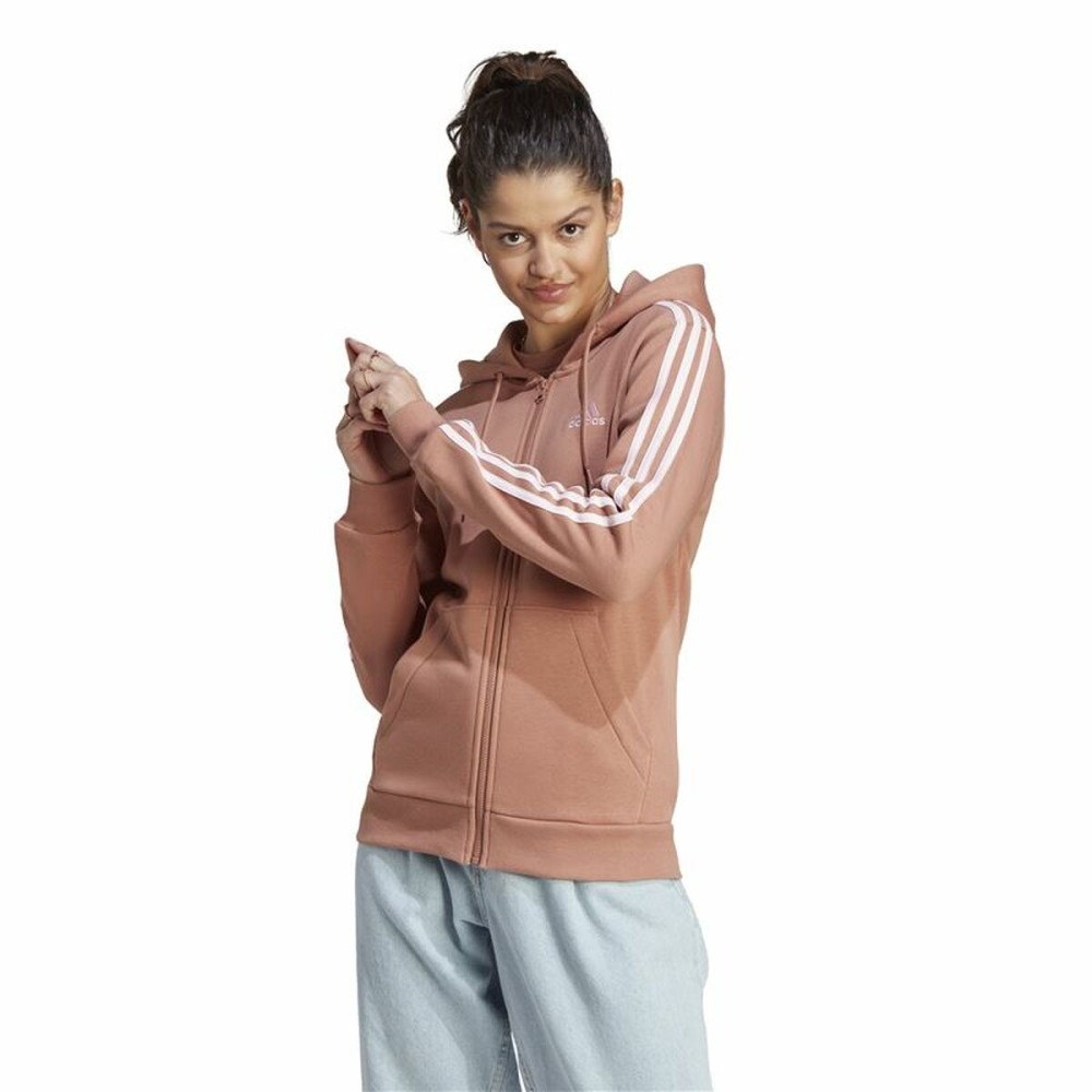 Sportjacke für Frauen Adidas 3 Stripes Koralle