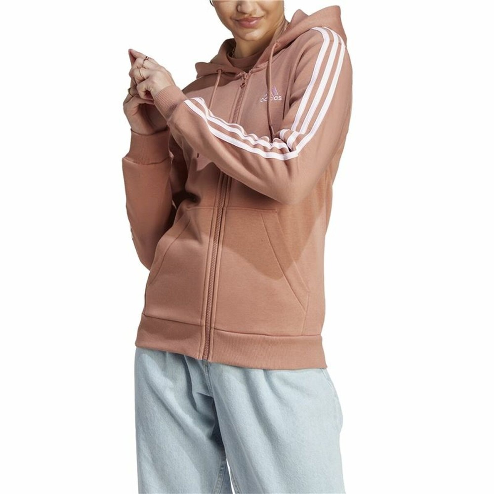 Sportjacke für Frauen Adidas 3 Stripes Koralle