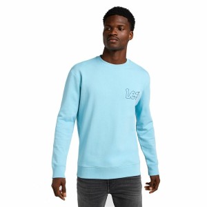 Men’s Sweatshirt without Hood Lee Wobbly Preppy Blue Water