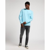 Herren Sweater ohne Kapuze Lee Wobbly Preppy Blau Wasser