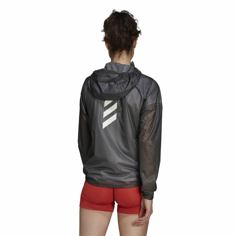 Women's Sports Jacket Adidas Agr Rain J Black