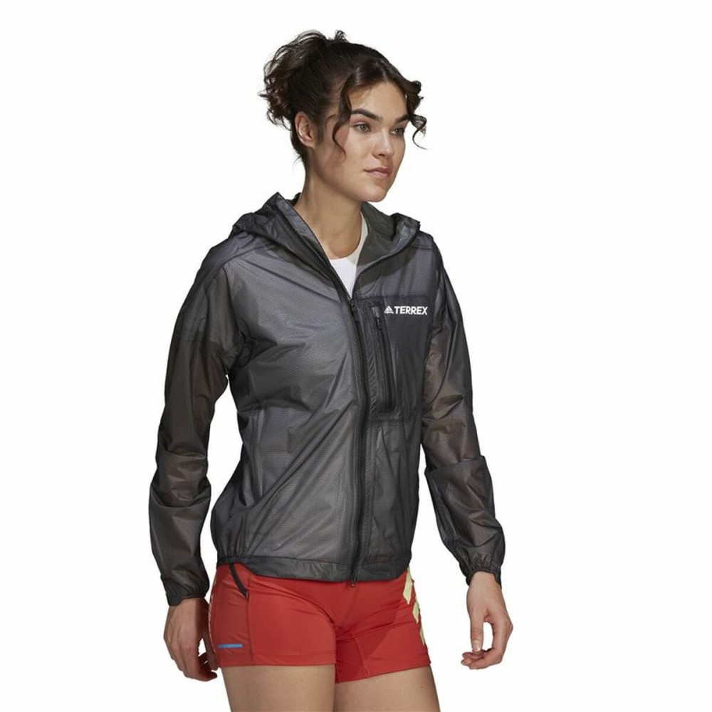 Women's Sports Jacket Adidas Agr Rain J Black